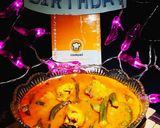 A picture of step 16 of Bhindi Chicken.