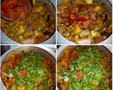 A picture of step 10 of Undhiyu.