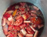 A picture of step 1 of Carrot beetroot tomato soup.