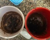 A picture of step 2 of Chocolate and Mango Mug cakes.