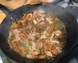Une image de l'étape 9 de Trio de pâtes aux girolles, pancetta, emmental et persil (pasta cheese).
