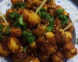 A picture of step 4 of Spicy baby potatoes.