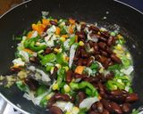 A picture of step 4 of Mexican khichdi.