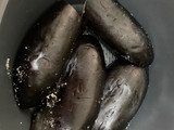 Berenjena rellena de pollo (Thermomix)
