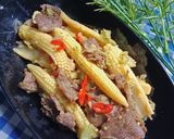 Foto langkah ke 4 dari resep Tumis jagung mix daging.