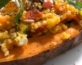Foto del paso 1 de la receta: Boniato relleno de mijo con verduras y hierbabuena al horno