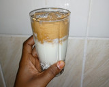 A picture of step 2 of Dalgona coffee.