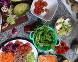 Foto del paso 1 de la receta: Ensalada multicolor con vinagreta de almendras y castañas