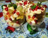 A picture of step 3 of Fruit Chaat🍌🍎🍋🍇.