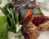 A picture of step 7 of Chicken Souvlaki with Vegetables and Quick Tzatziki.