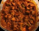 A picture of step 4 of Avakaai pickle (Andra mango pickle).