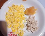 Foto langkah ke 1 dari resep H25. Bubur Telur, Labu Kuning dan Tempe (6 month+).