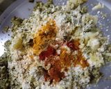 A picture of step 4 of Broccoli tikki (patties).