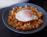 Foto del paso 6 de la receta: Arroz con calabaza y huevo a la plancha (Instant Pot)
