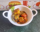 A picture of step 3 of Kathiyavadi Bharva aloo baingan.