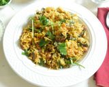 A picture of step 8 of Mushroom Biriyani.