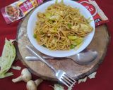 A picture of step 3 of Chowmein noodles.