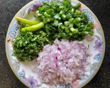 A picture of step 1 of Paneer spring onion bhurji.