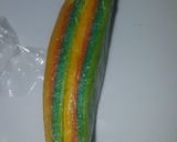A picture of step 9 of Star rainbow cookies.