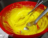 A picture of step 4 of Orange Snow.