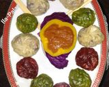 A picture of step 3 of Veg Colorful Momos.