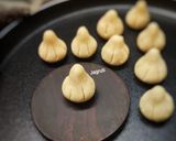 A picture of step 4 of Malai Modak (without mould) !!.