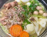 Hình bước làm 3 của món Nui gà nấu nấm, rau củ