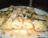 A picture of step 12 of Khandvi.