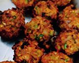 A picture of step 3 of Veg Manchurian with schezwan rice.