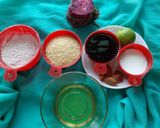 A picture of step 1 of Eggless Broken wheat Beetroot Jaggery Cup Cakes.
