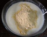 A picture of step 1 of Boondi kadhi.