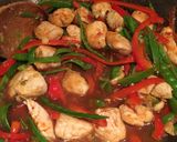 A picture of step 5 of General Tso’s chicken.