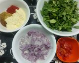 A picture of step 1 of Methi Chicken.
