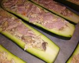 Sonkás-gombás töltött cukkini recept fázis 3 fotója