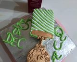 A picture of step 18 of Quaid e Azam police Medal QPM coffee cake.