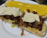 Foto del paso 5 de la receta: Sánduche🥯de pollo🍗y jamón🥓hawaiano🍍con queso🧀🥯🥪..