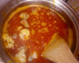 A picture of step 1 of Okra soup.