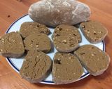 Foto del paso 6 de la receta Gofio amasado con miel de Palma, Almendras y Pasas“TURRÓN CANARIO” y....Barritas con Chocolate