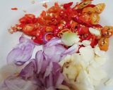 Foto langkah ke 2 dari resep Cumi Asin Tumis Pedas.