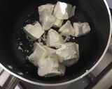 A picture of step 2 of Fudgy Oreo fudge.