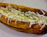 Foto del paso 2 de la receta: PLÁTANO Maduro relleno de Salsa de Cilantro y Queso...!