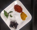 A picture of step 1 of Sindhi kadhi.