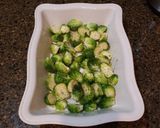 A picture of step 2 of Bacon Brussels Sprouts Gratin.