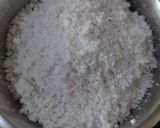A picture of step 2 of Coconut Khoya Dry Fruit Fudge.