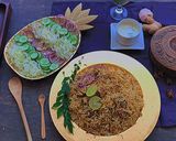 A picture of step 5 of Karachi special beef biryani.
