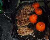 A picture of step 7 of Persian pan fried sumac kebab.
