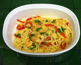 Foto del paso 5 de la receta: Spaghetti con pimientos y camarones