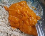 A picture of step 5 of Mango Kesari / mango sheera.