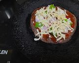 A picture of step 3 of Ragi flour pizza.