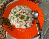 A picture of step 3 of Pakhala Bhata.